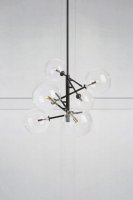 Markslöjd Taklampa med Glaskulor - Andrew Svart/Klar