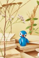 Ljusblå Träfågel - Spring Birds - Lucky - Perfekt Present!