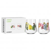 Sommertau Vattenglas med Blommor - Ritzenhoff 2-pack NO: 1 & 2