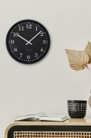 Väggklocka i Retrostil - NeXtime Dickens Svart 30 cm