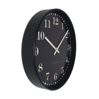 Svart Väggklocka i Retrostil - NeXtime Dickens 30 cm
