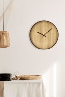 Stor Väggklocka med Trämönster - NeXtime Oslo