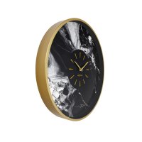 Väggklocka Guld/Svart Marble Duo 48 cm - Marmormönster | NeXtime