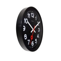 Svart Väggklocka med Röd Visare -  NeXtime Station Numbers 35 cm