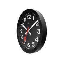 Station Numbers Väggklocka 35 cm Svart/Svart