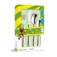 Barnbestick med Nallemotiv -  Teddy Rostfritt Stål 18/10 - Amefa | Online hos Northmans.se