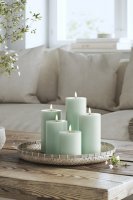 LED Blockljus Sage Green 7,5x12,5 cm