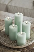 LED Blockljus Sage Green 7,5x20 cm