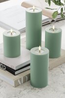 LED Blockljus Sage Green 7,5x12,5 cm