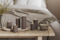 LED-Blockljus Brun DeluxeHomeart Mocca