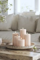 LED Blockljus Rosa 7,5x20 cm