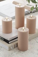 LED Blockljus Rosa 7,5x15 cm