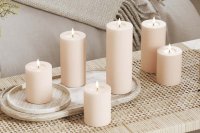 LED Blockljus Rosa 7,5x12,5 cm