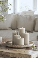 LED Värmeljus 6x4,5 cm Sand 2-pack