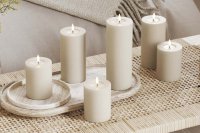 LED Blockljus Sand 7,5x10 cm