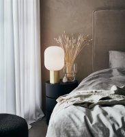 BROOKLYN bordslampa i mässing/vit från Markslöjd | Online hos Northmans.se