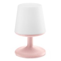 Dimbar bordslampa i rosa perfekt för sidobordet eller byrån. Organisk Light To Go från Koziol online hos Northmans.se