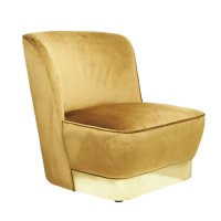 Fåtölj Jakobsdals Lounge Guld - Modern design - Mjuk sammet | Online hos Northmans.se
