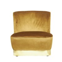 Fåtölj Jakobsdals Lounge Guld i sammet - Snygg design | Online hos Northmans.se