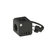 Ampie Wired Grenuttag EU USB-A/USB-C Svart - Kreafunk