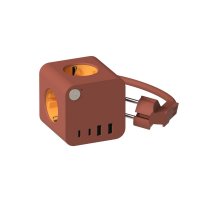 Ampie Wired Grenuttag EU USB-A/USB-C Terracotta - Kreafunk