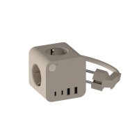 Ampie Wired Grenuttag EU USB-A/USB-C Ivory Sand - Kreafunk