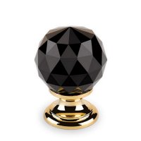 Knopp Svart Diamant guld/mässing - kristallslipning | Online hos Northmans.se