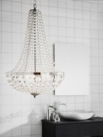 Klassisk kristallkrona, godkänd för badrum, Marksjö Gränsö krom | Online hos Northmans.se