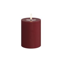 LED Blockljus 7,5x10 cm Röd Bordeaux - DeluxeHomeart