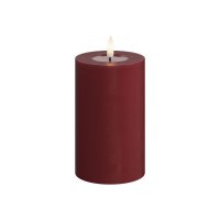 LED Blockljus 7,5x12,5 cm Röd Bordeaux - DeluxeHomeart
