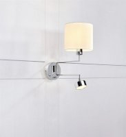Vägglampa perfekt som sänglampa, vid soffan och läsfåtöljen | THELMA Markslöjd Krom/Vit | Handla hos Northmans.se