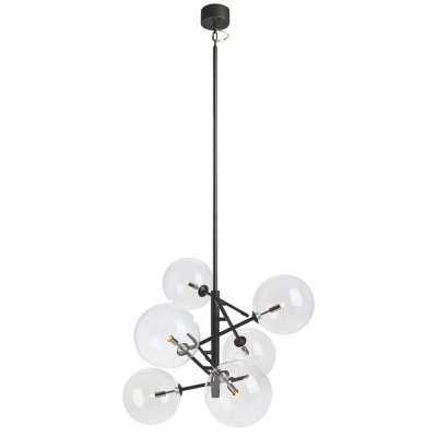 Taklampa Andrew 6L Svart/Klar - Markslöjd