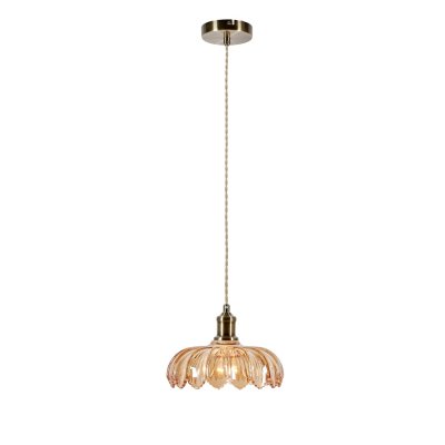 Markslöjd Taklampa Kurage 1L Amber/Mässing