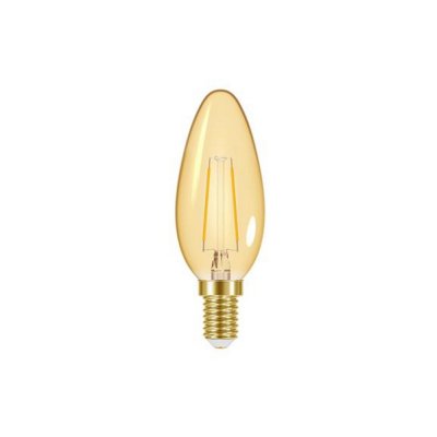 Kronljuslampa LED Filament E14 2,6W Energizer Guld | Northmans.se