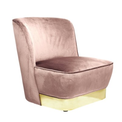 Fåtölj Jakobsdals Lounge Rosa - Modern design - Lyxig sammet | Online hos Northmans.se
