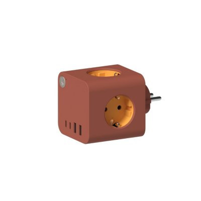 Ampie Grenuttag EU USB-A/USB-C Terracotta - Kreafunk