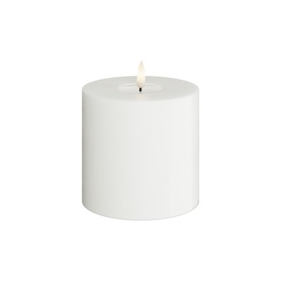 LED-Blockljus Vit 10x10 cm DeluxeHomeart - Styrs av Fjärrkontroll