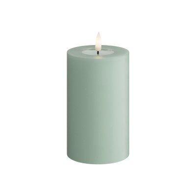 LED-Blockljus Ljusgrön 7,5x12,5 cm Sage Green DeluxeHomeart - Styrs av Fjärrkontroll
