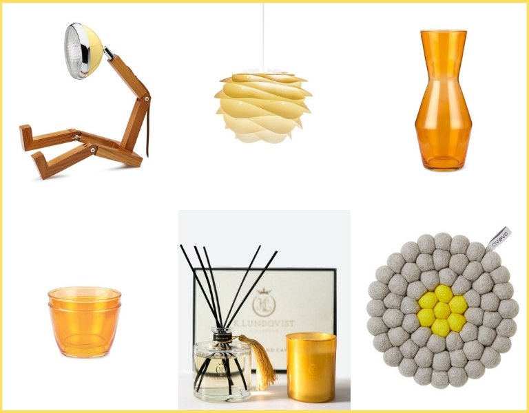 Feng shui färger gul interiör, collage - Tips & råd hos Northmans.se